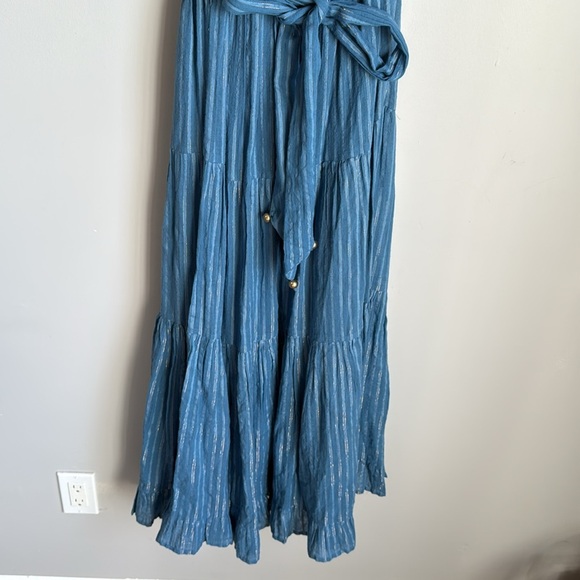 KARINA GRIMALDI Dafne One Shoulder Maxi Dress in Blue Small - Picture 6 of 15